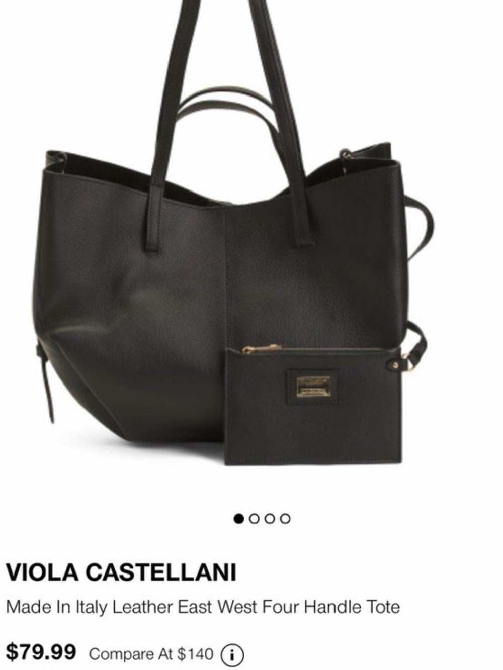 Made in Italy - Italian 100% leather tote bag